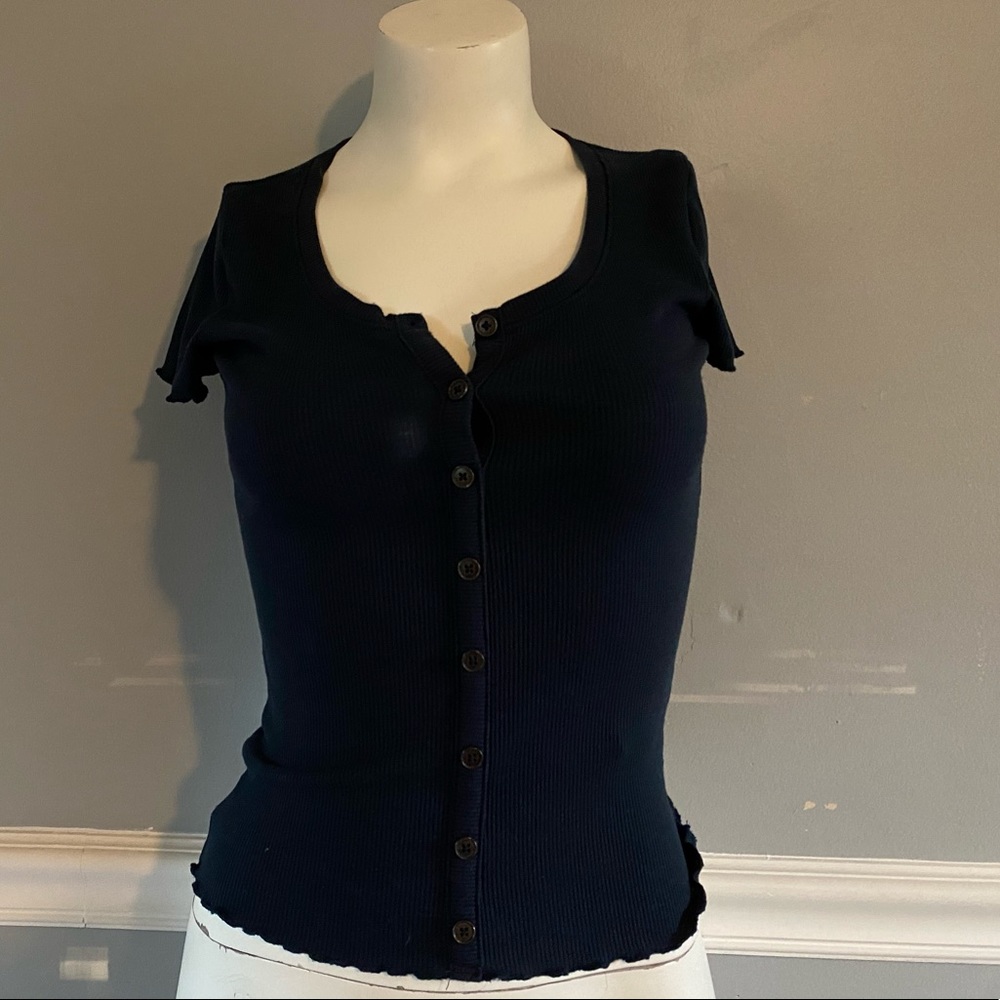 Navy blue crop top
